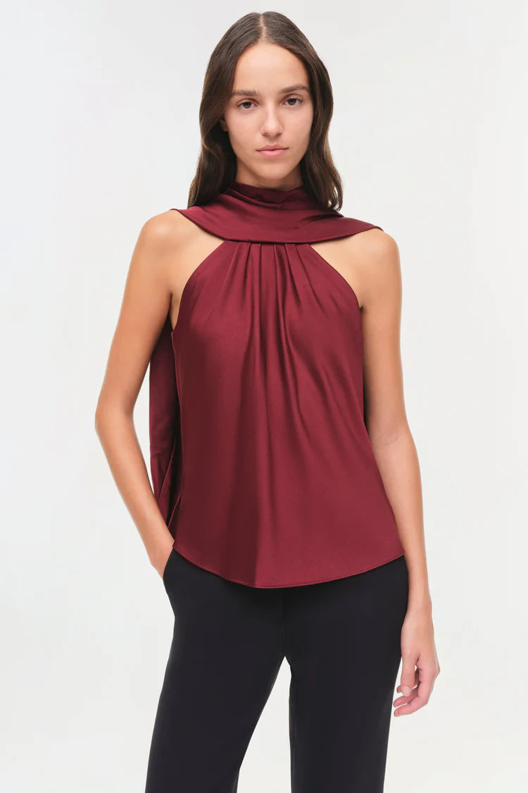 SCARLETT SATIN CAPE TOP