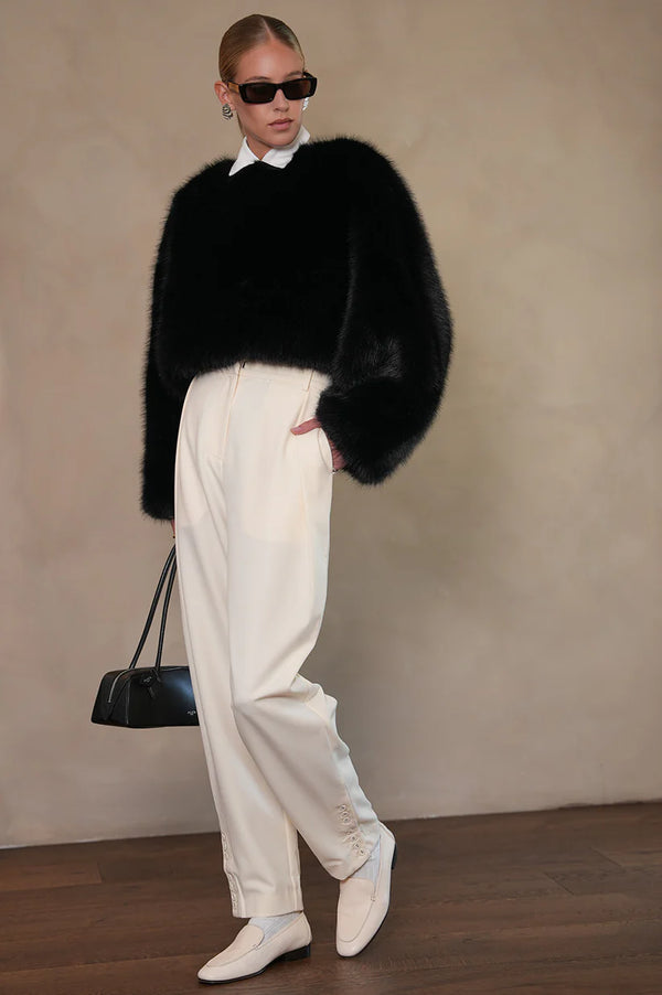 LUCIENNE FAUX FUR SWEATER