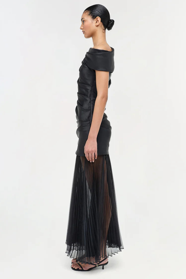 AMMALIE TAFFETA MIDI DRESS