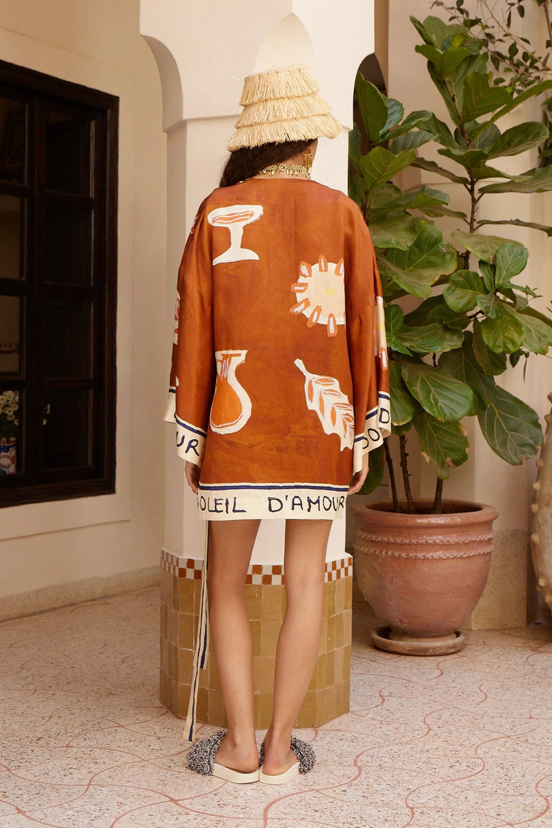 SOLEIL D’AMOUR WRAP MINI DRESS