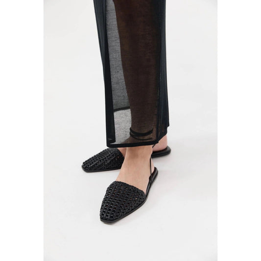 MACRAME MESH TIE UP FLATS