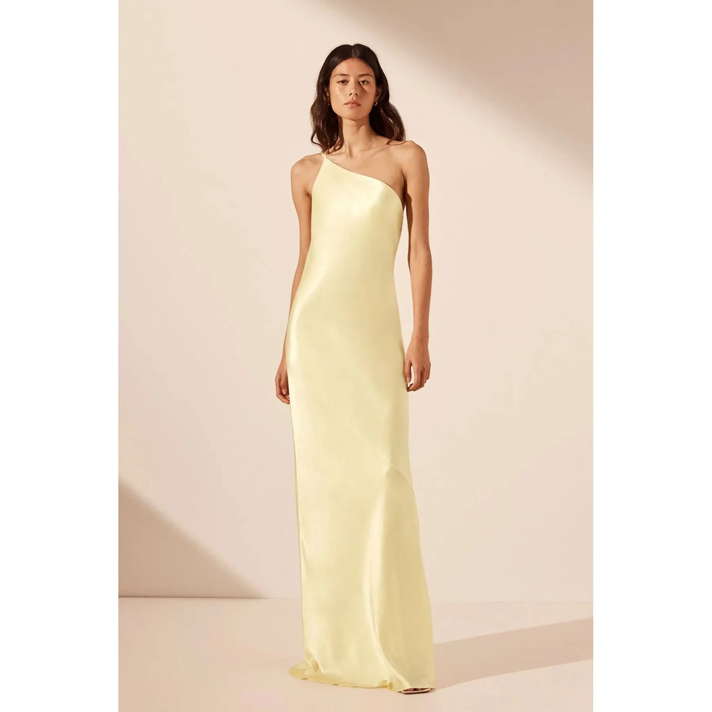 ONE SHOULDER COWL BACK MAXI DRESS