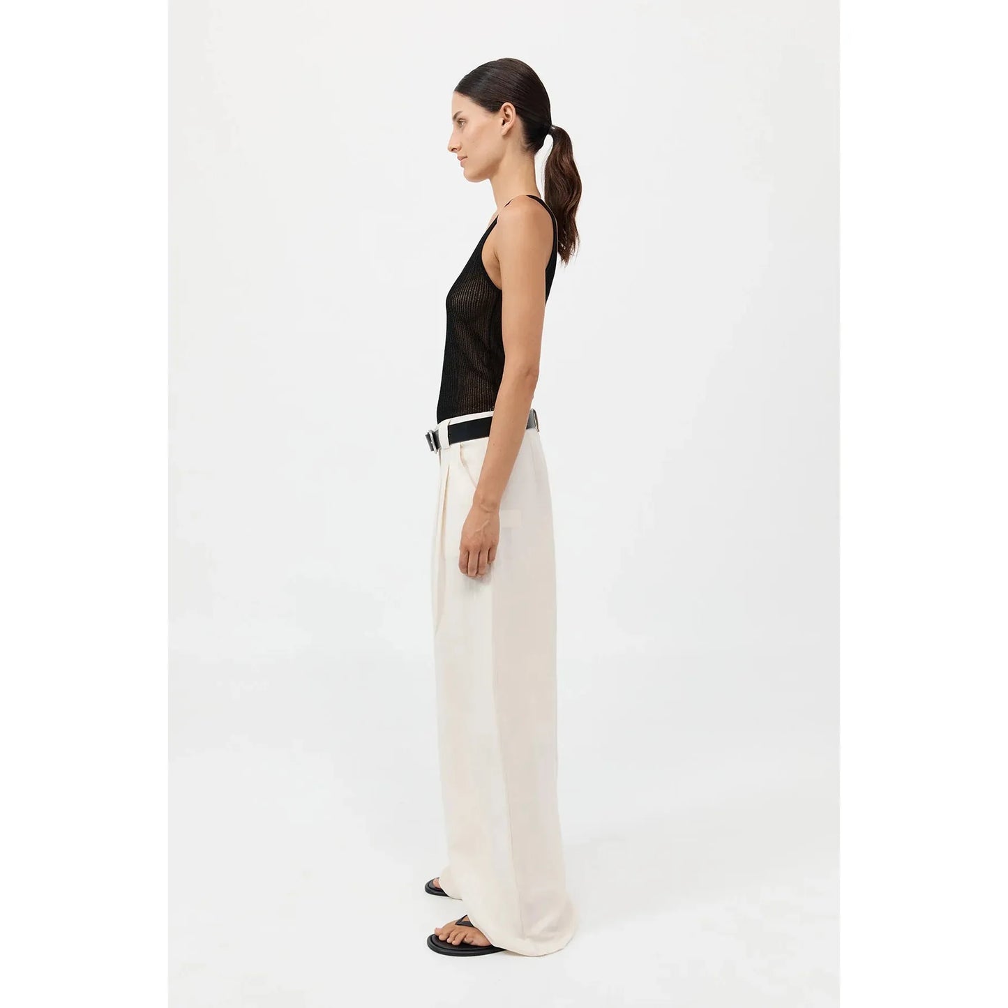 WIDE LEG PLEAT PANTS