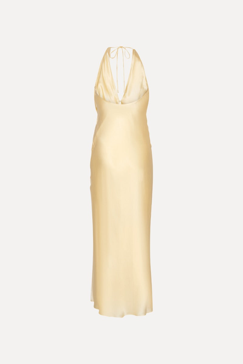 CHIFFON HALTER DRESS