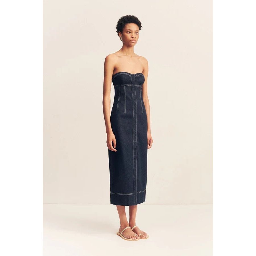 JACQUES STRAPLESS MIDI DRESS