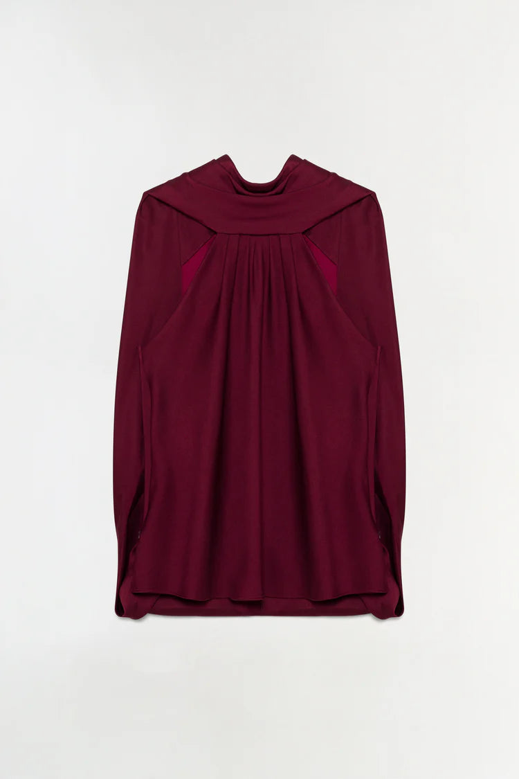SCARLETT SATIN CAPE TOP