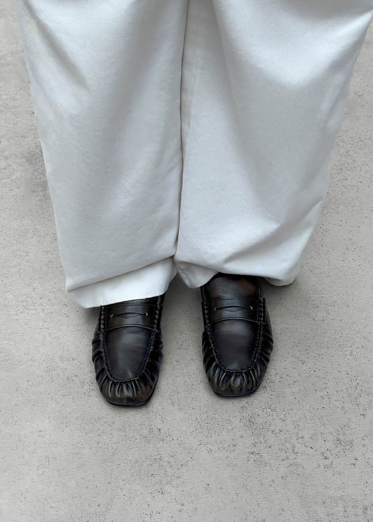 AVEN VINTAGE EFFECT BROWN LEATHER LOAFERS