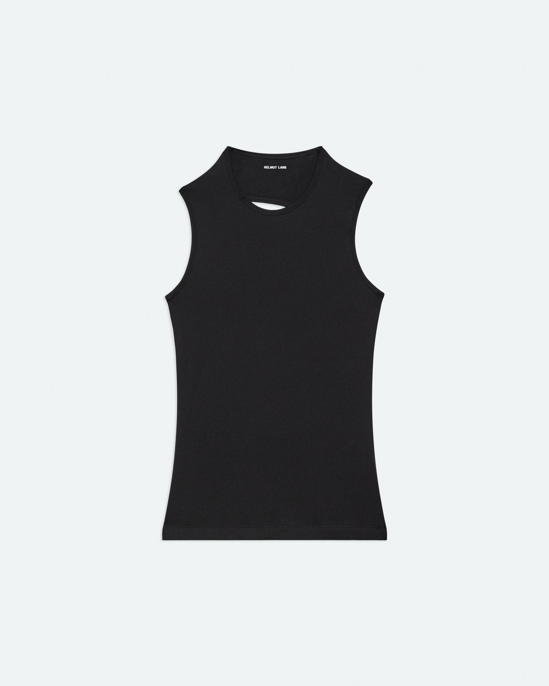 Asym Cutout Tank - Str Black