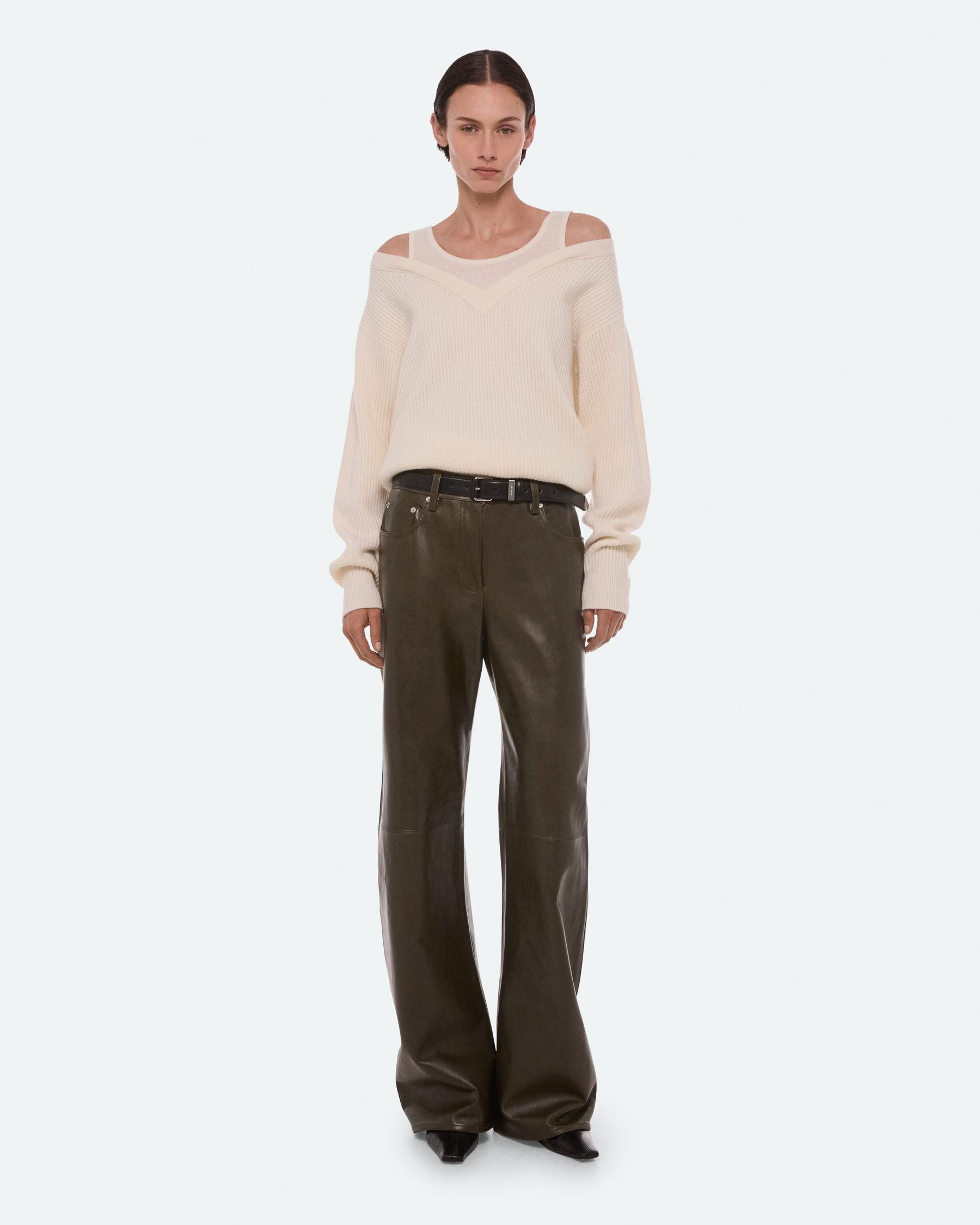 Dbl Layer V Nk Pull-Over - Woolen Ivory