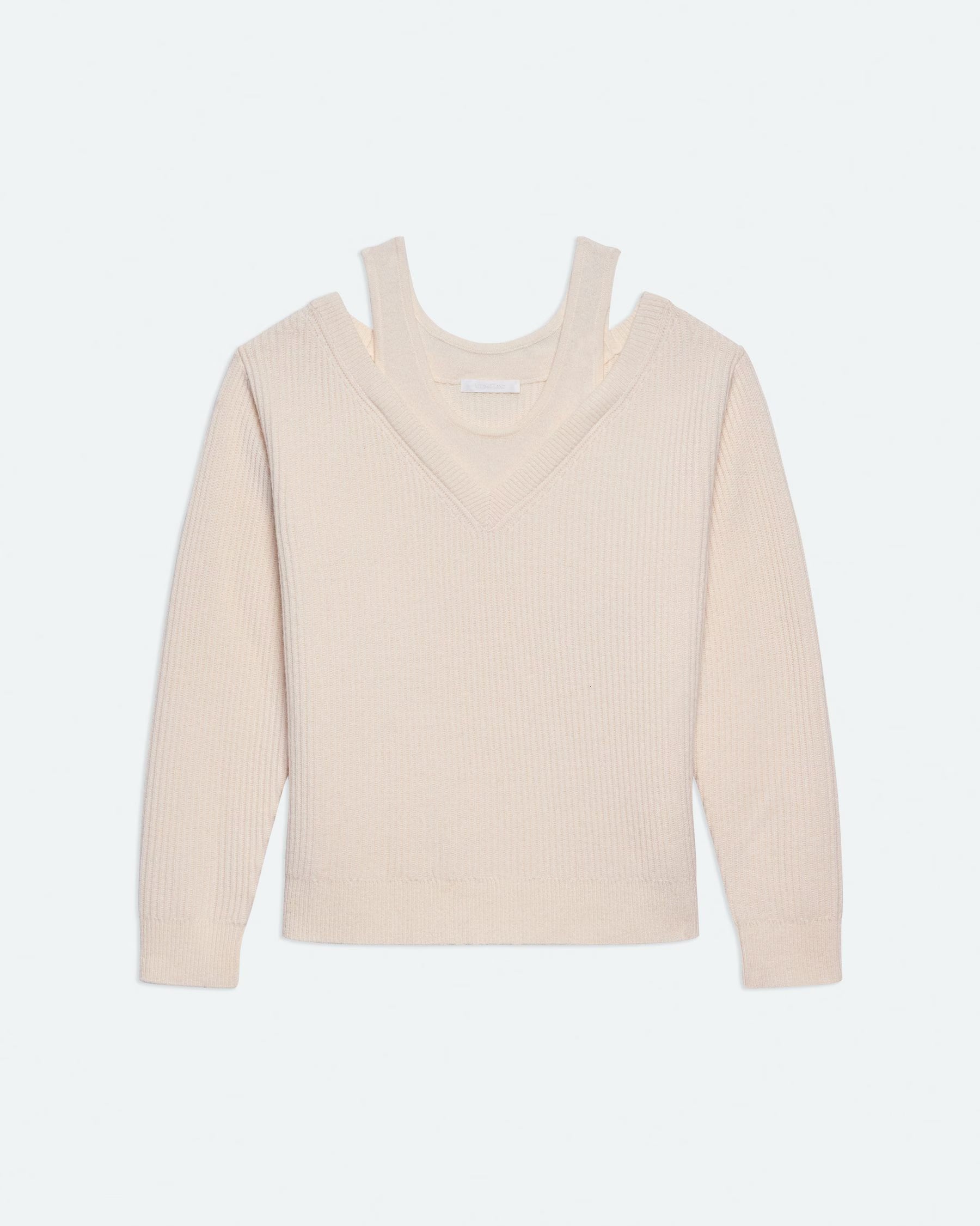 Dbl Layer V Nk Pull-Over - Woolen Ivory