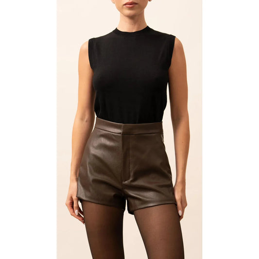 VEGAN LEATHER SHORTS