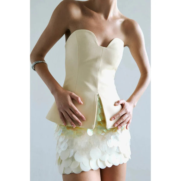 LILIA SEQUIN DETAILED MINI SKIRT