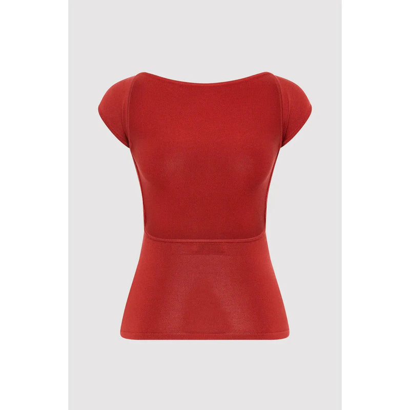 SCULPTED BALLET KNIT TOP
