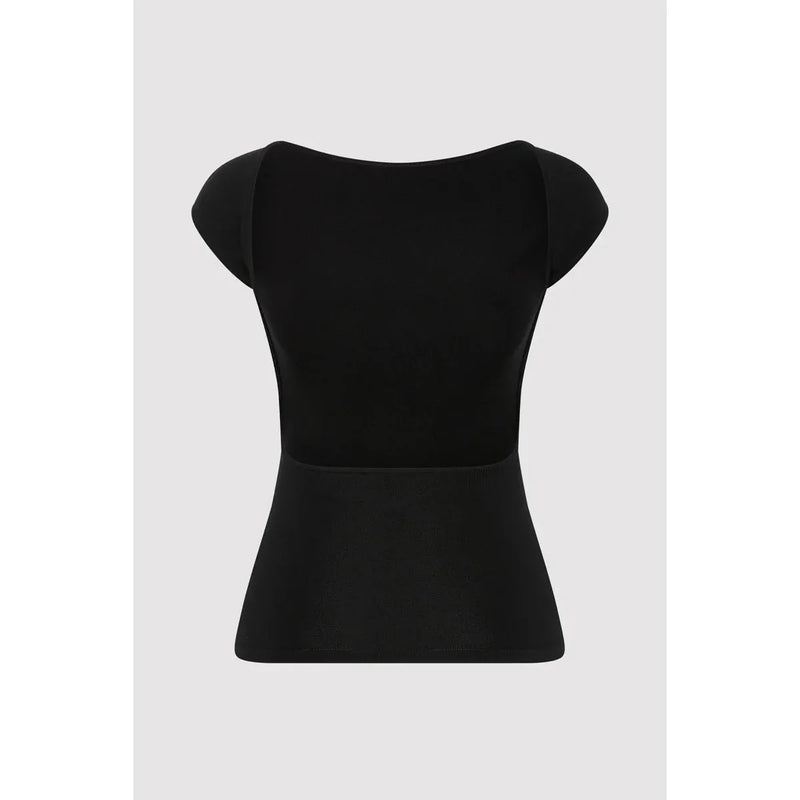 SCULPTED BALLET KNIT TOP