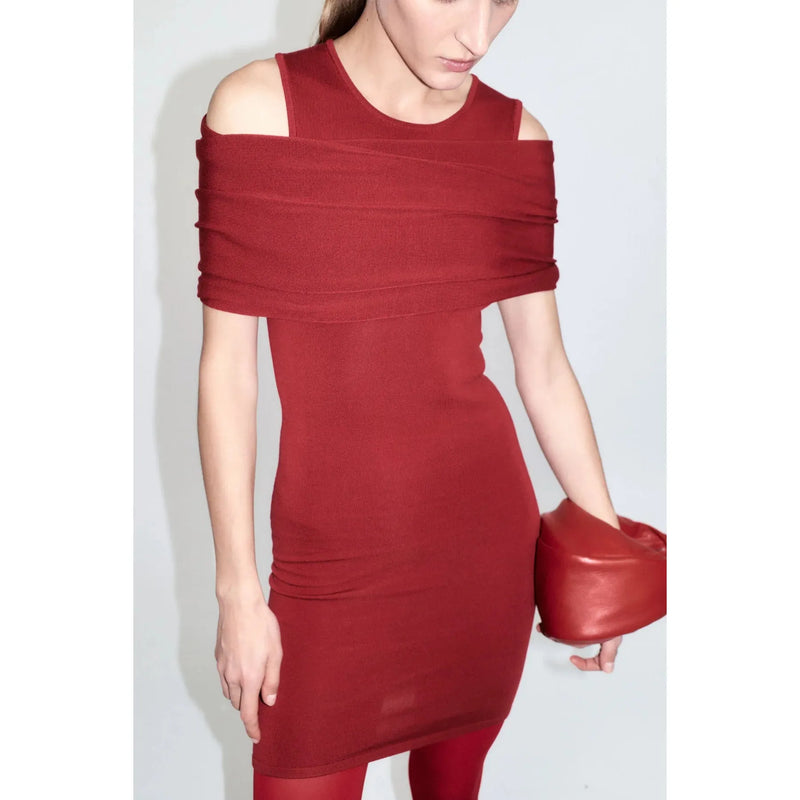 DETACHABLE LAYER KNIT DRESS