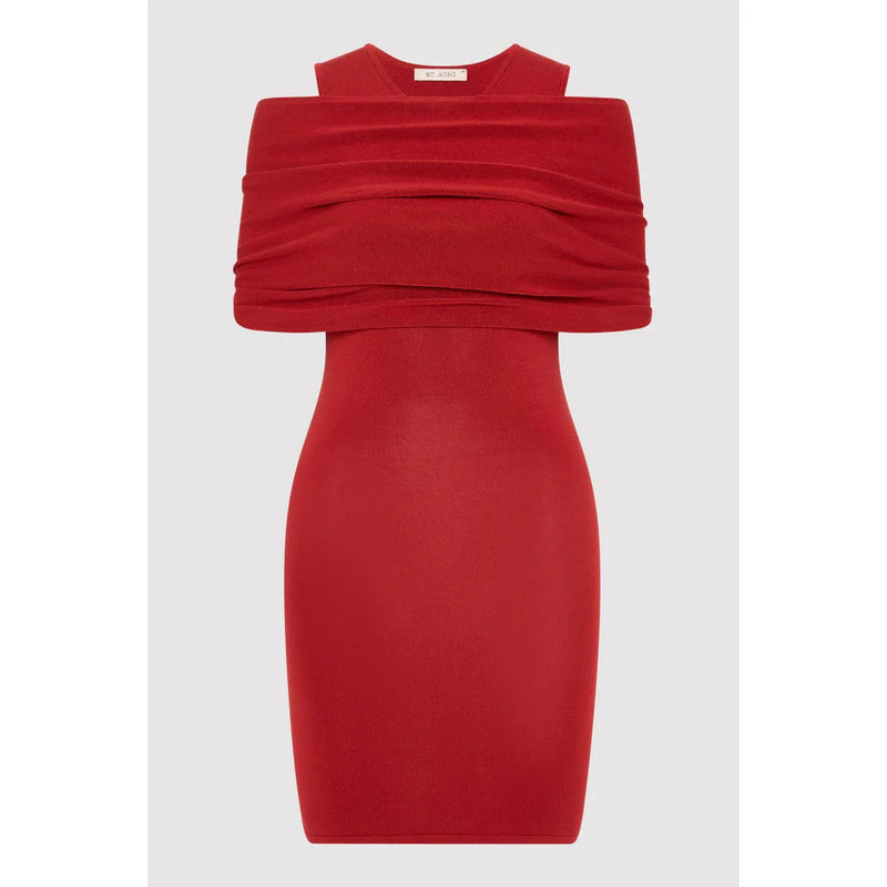 DETACHABLE LAYER KNIT DRESS