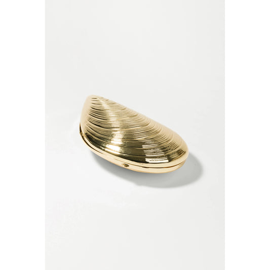 BRIDGET METAL OYSTER SHELL CLUTCH