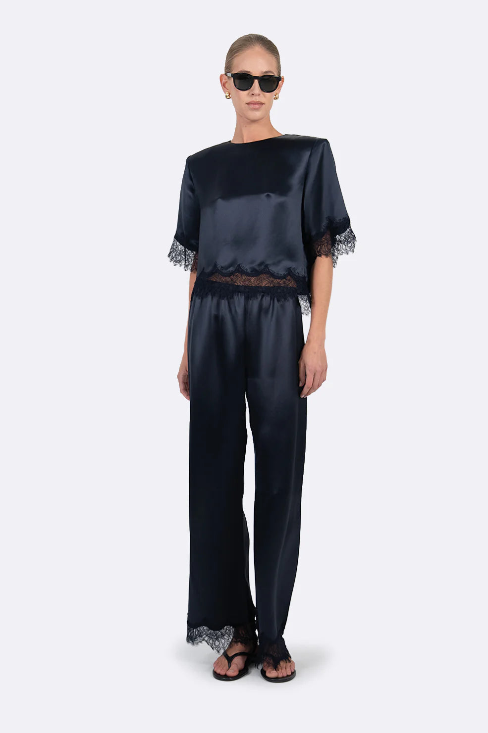 Midnight satin top