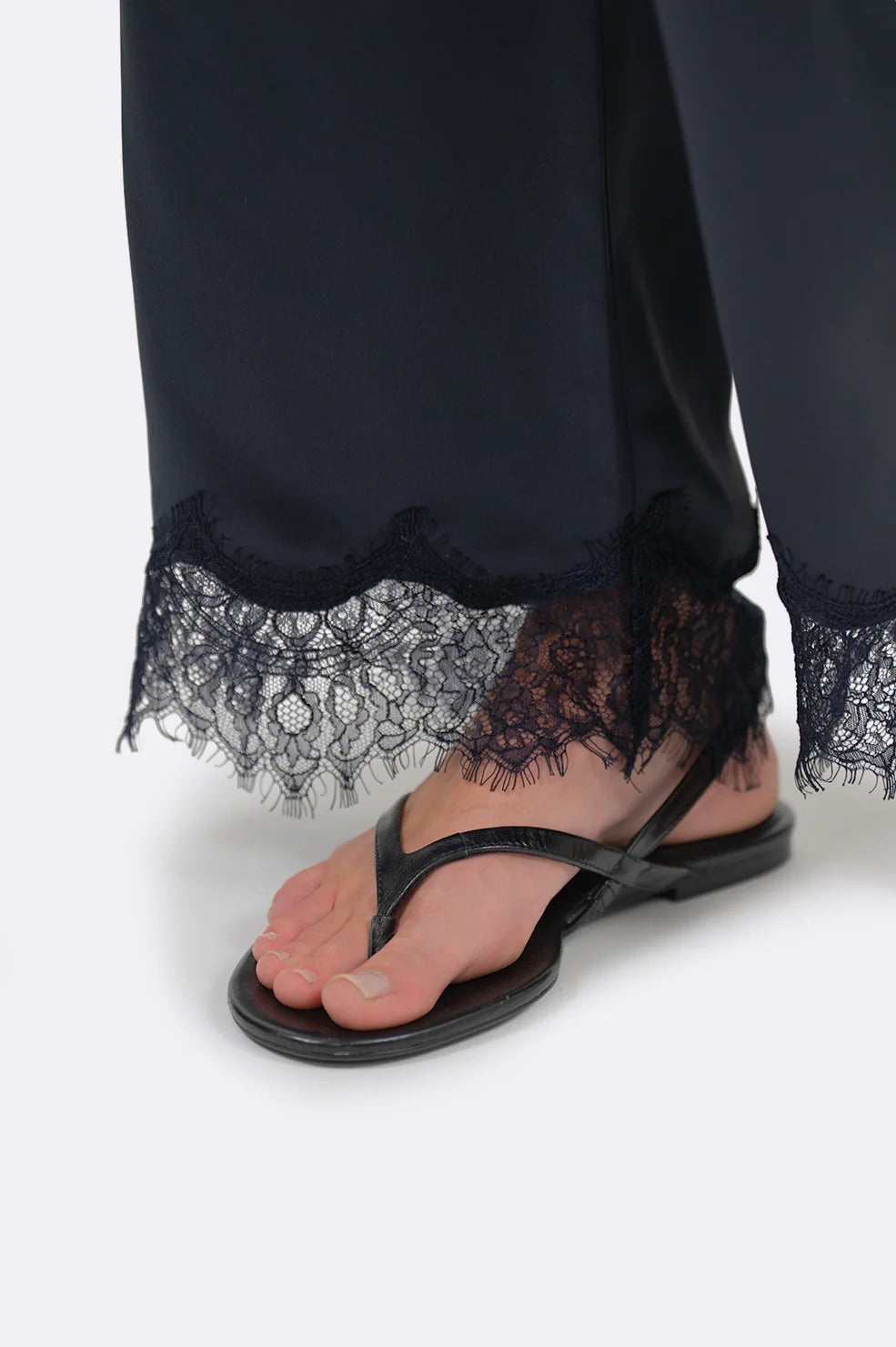 Midnight satin pants