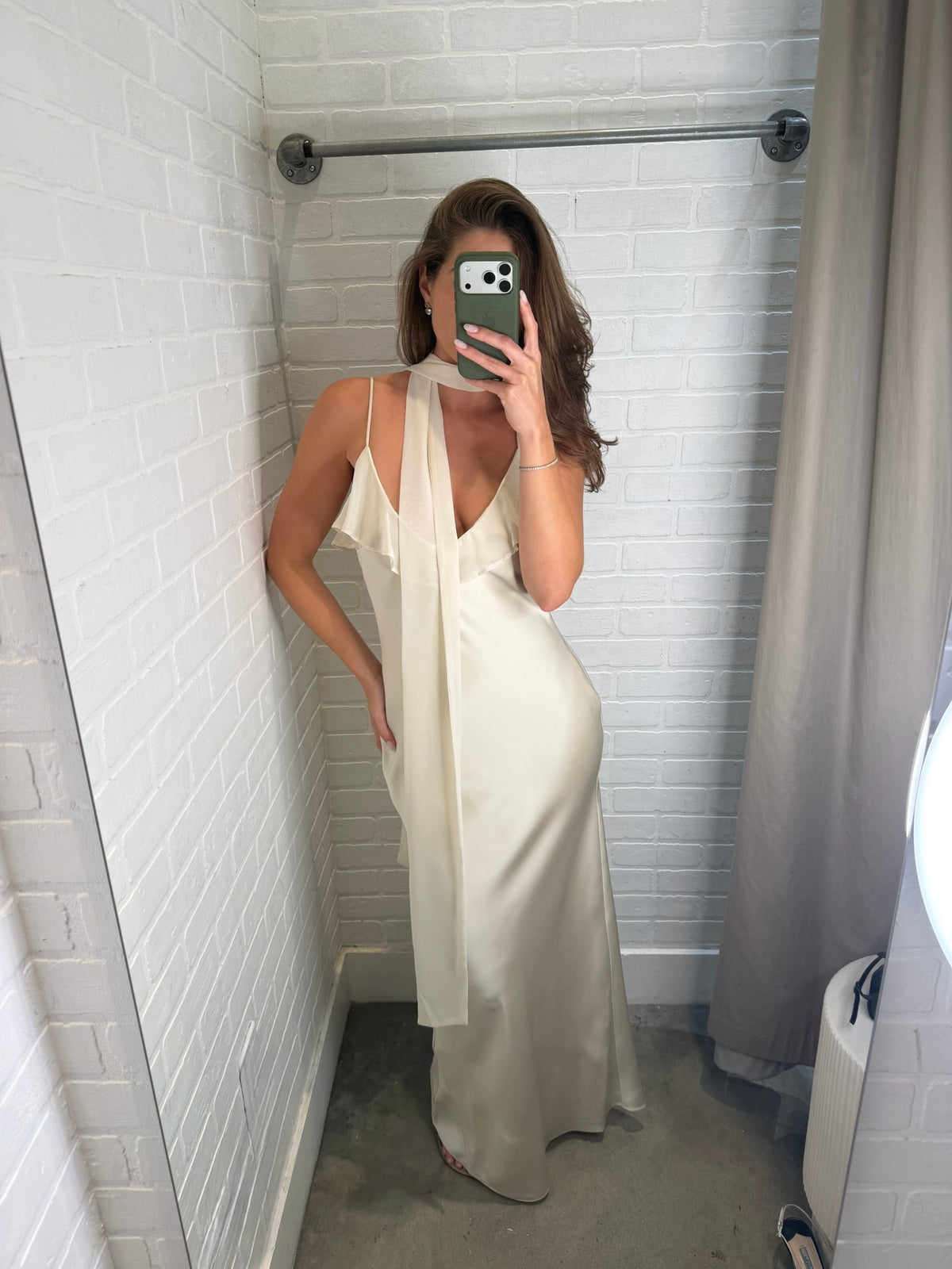 V-NECK SLIP DRESS