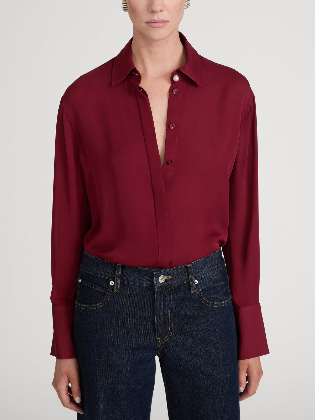 The Pearl Decor Standard Shirt - Deep Garnet