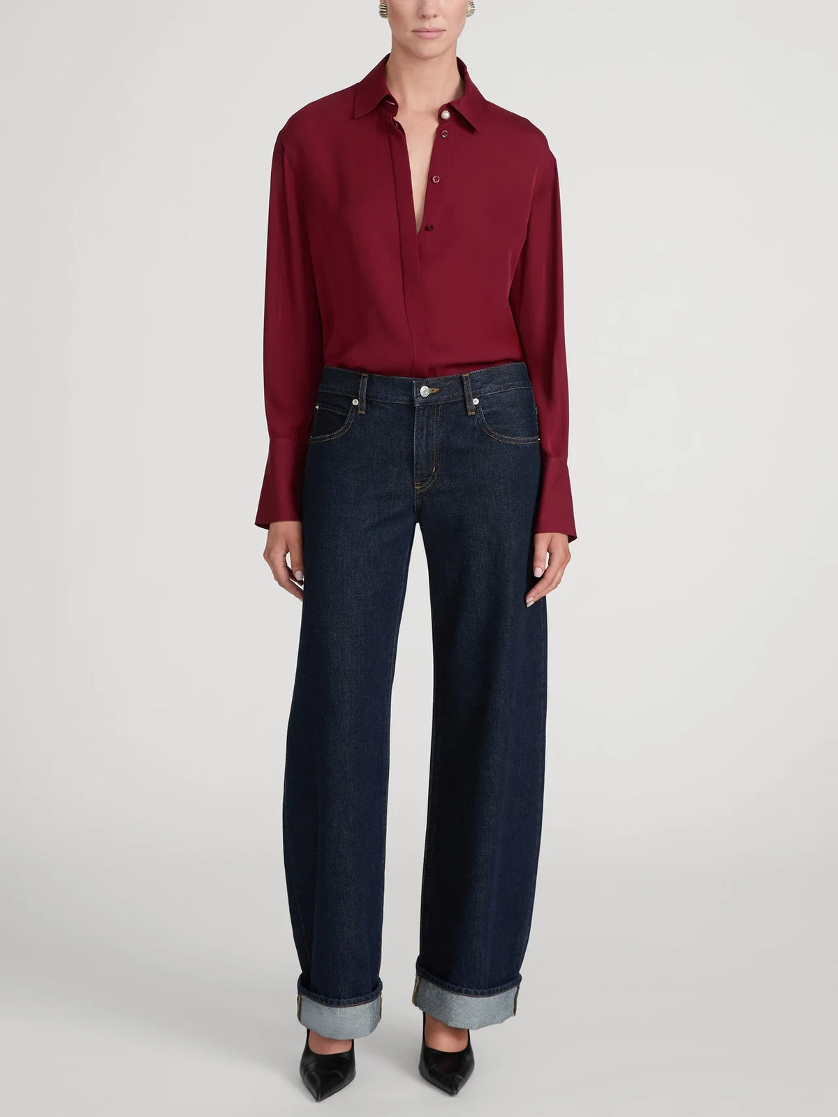The Pearl Decor Standard Shirt - Deep Garnet