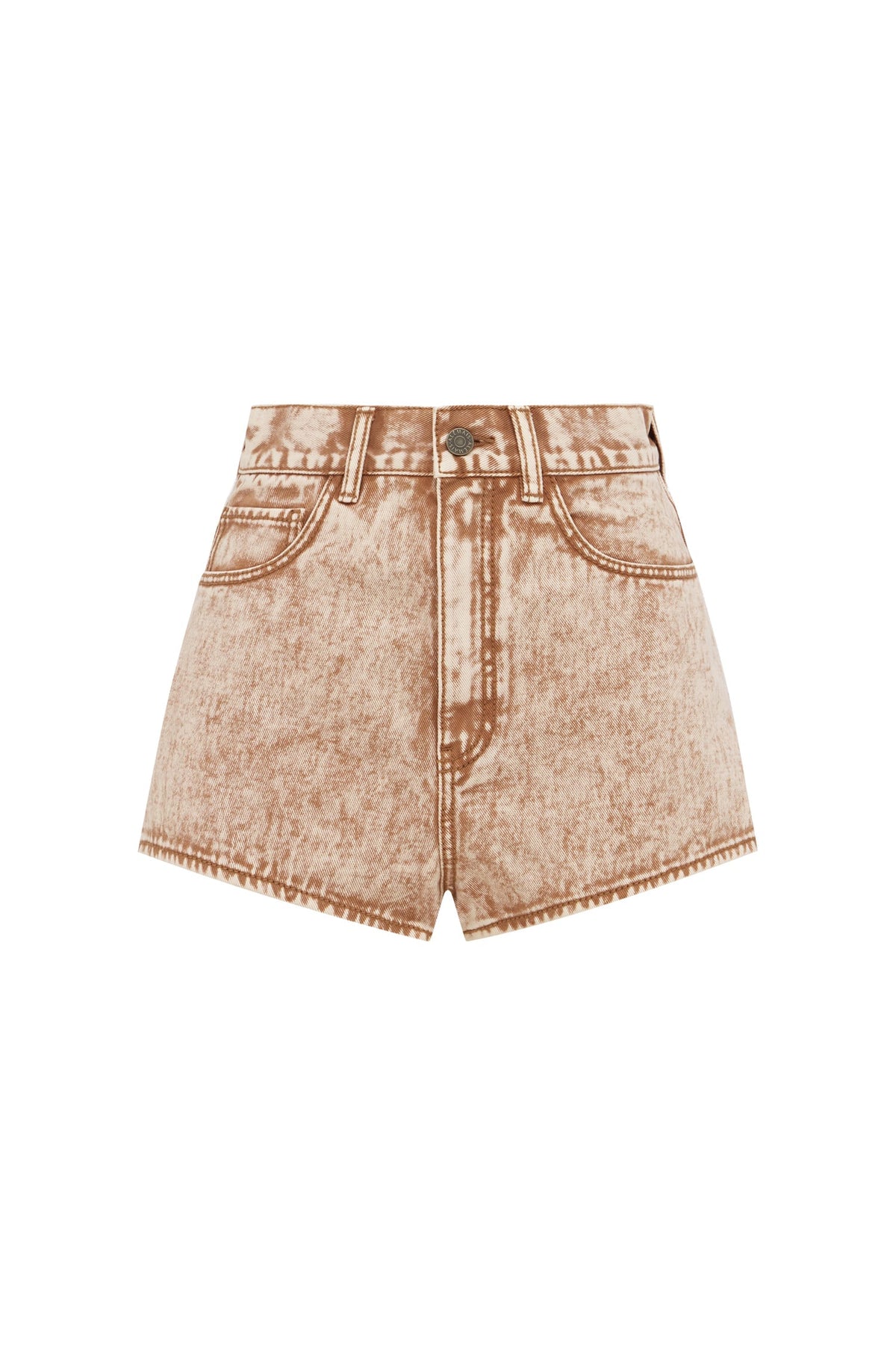 Spur Denim Micro Short in Chocolate Acid Wash