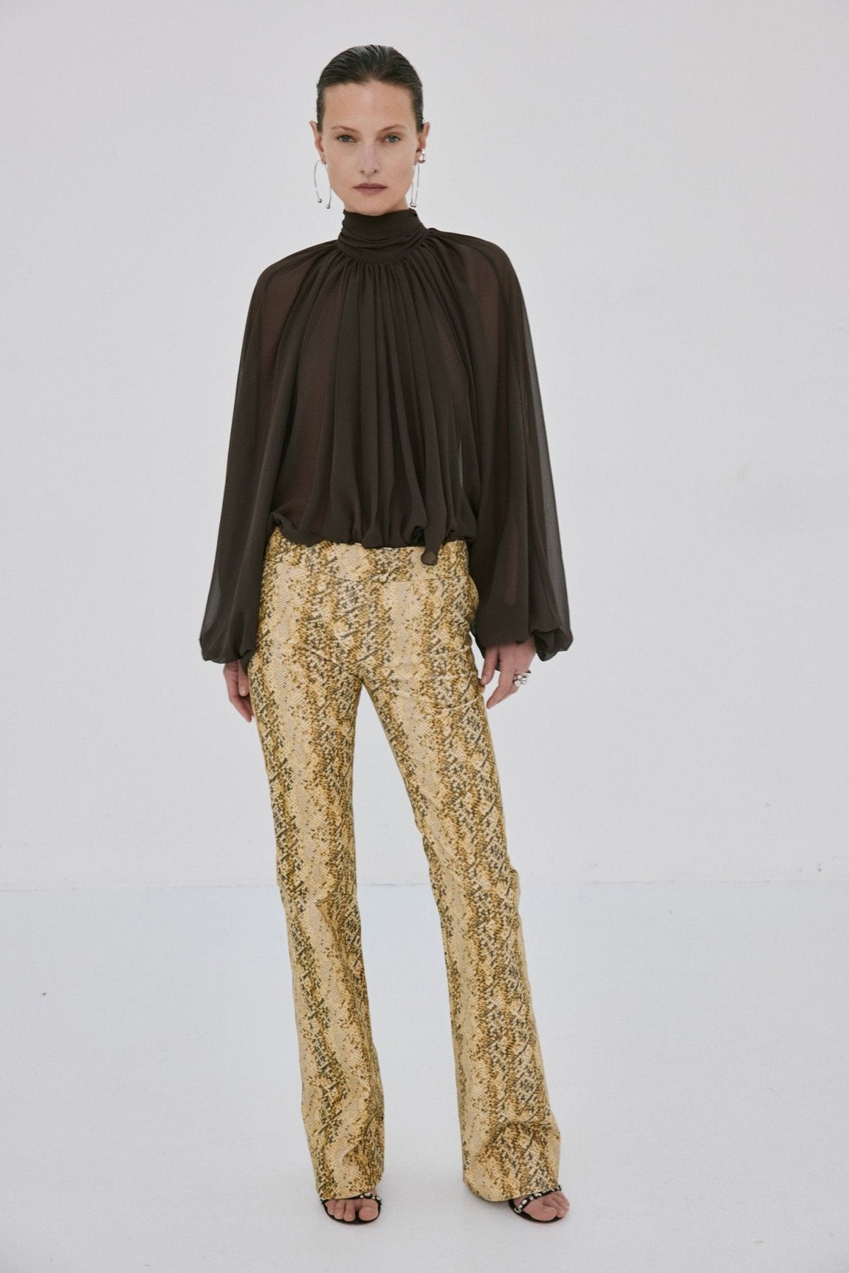 Sable Trousers in Serpiente Yellow