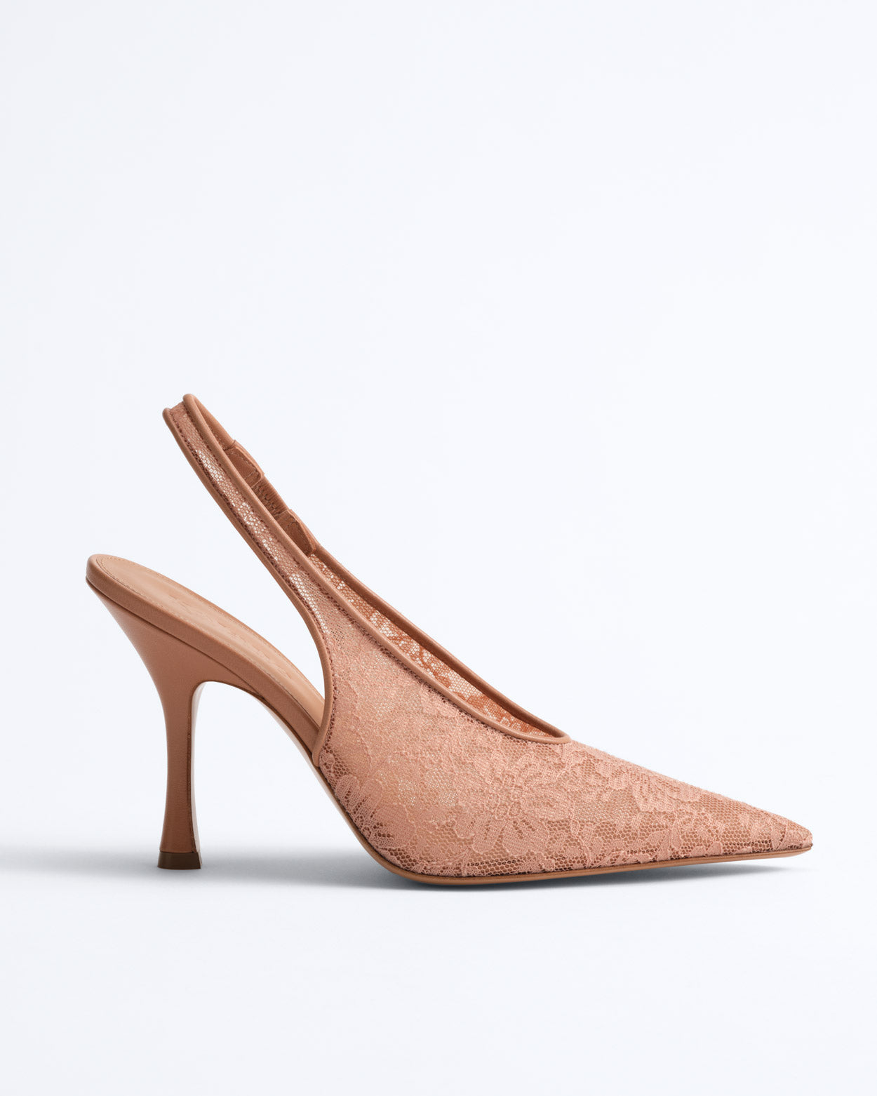 Camilla Sling Lace 90mm - Blush