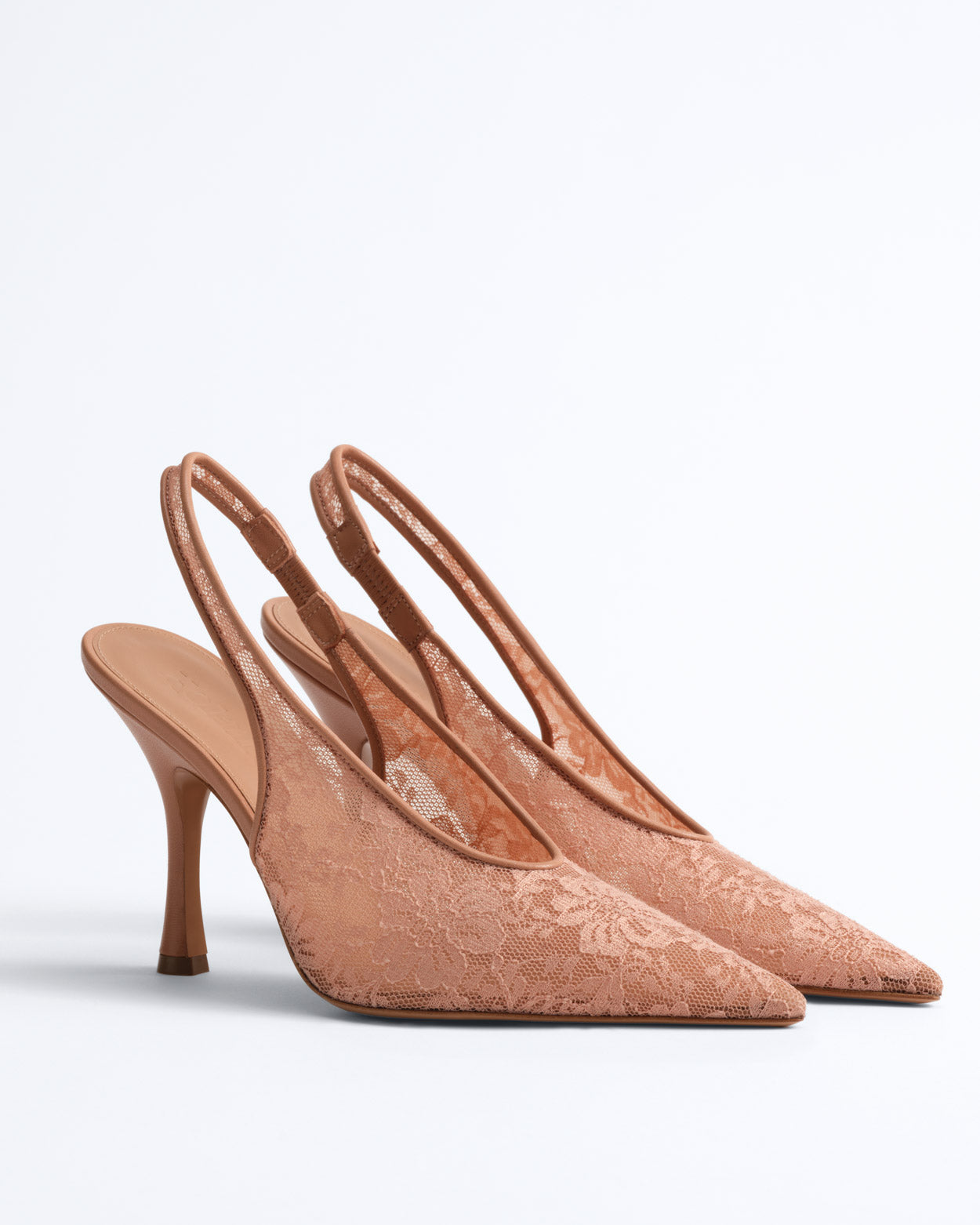 Camilla Sling Lace 90mm - Blush