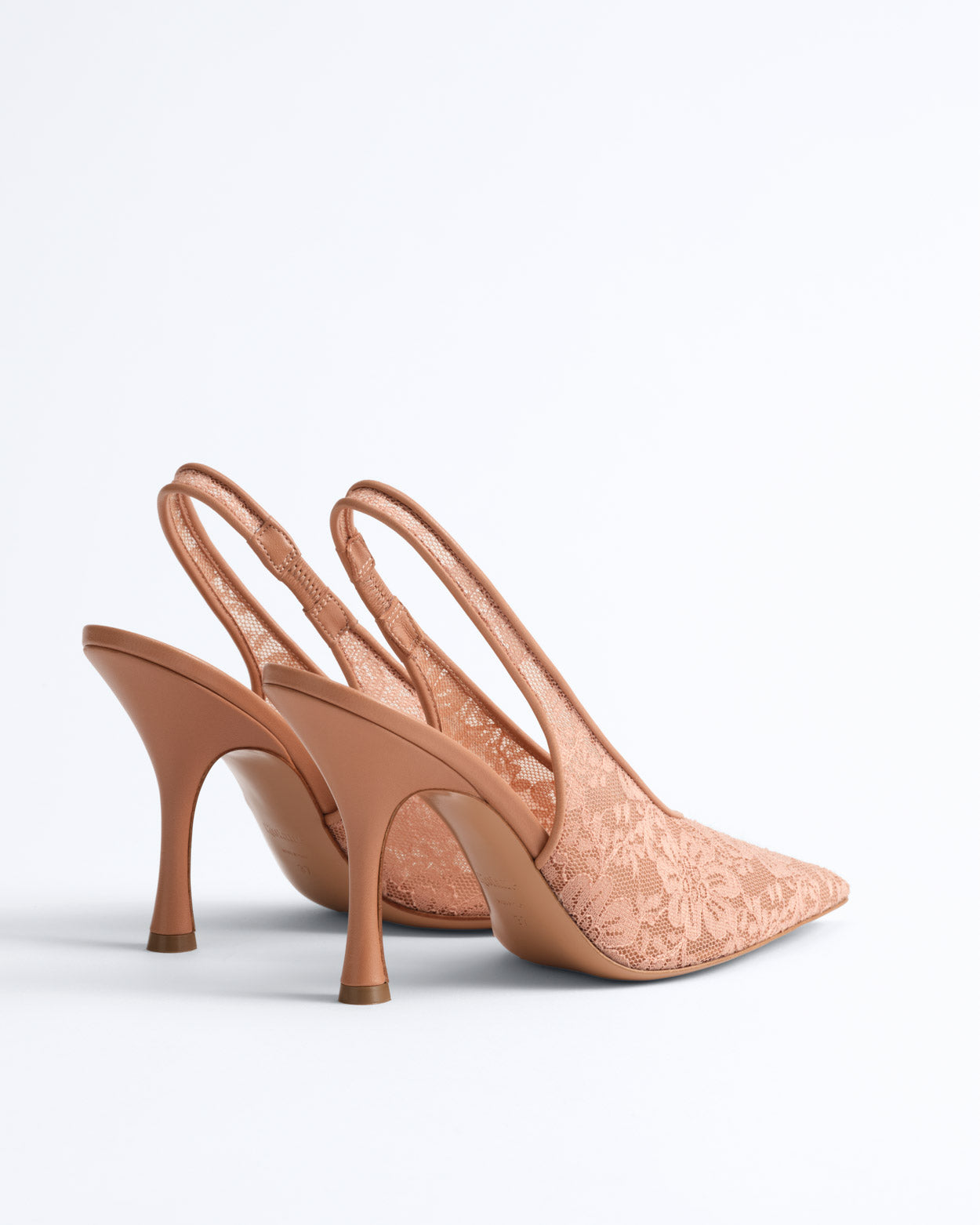 Camilla Sling Lace 90mm - Blush