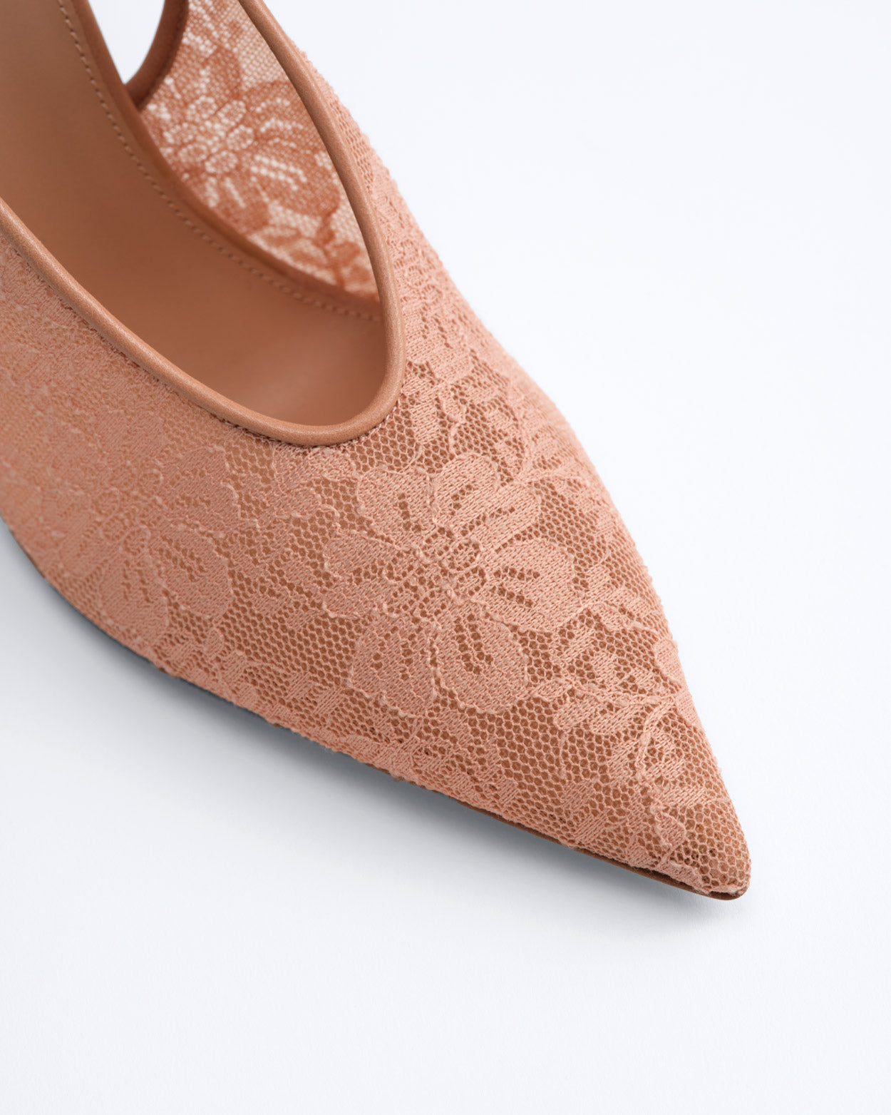 Camilla Sling Lace 90mm - Blush
