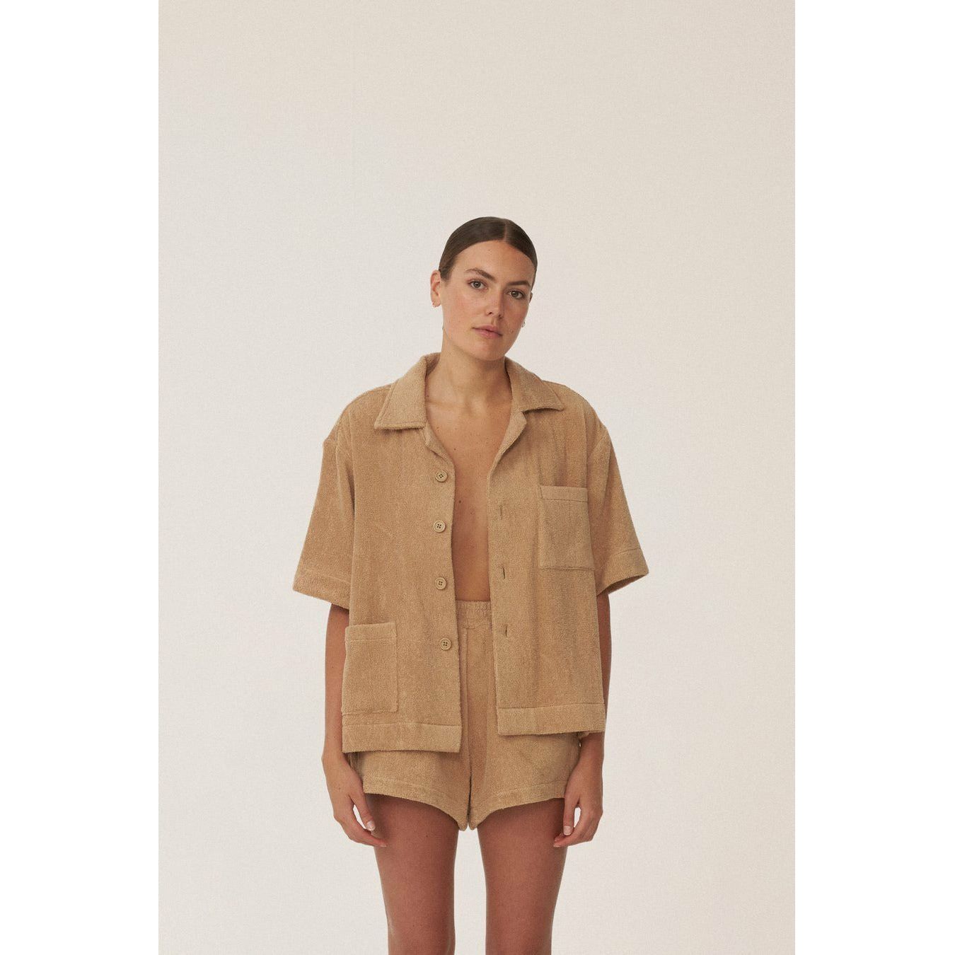 BOXY SHIRT - TERRY - TOWELING