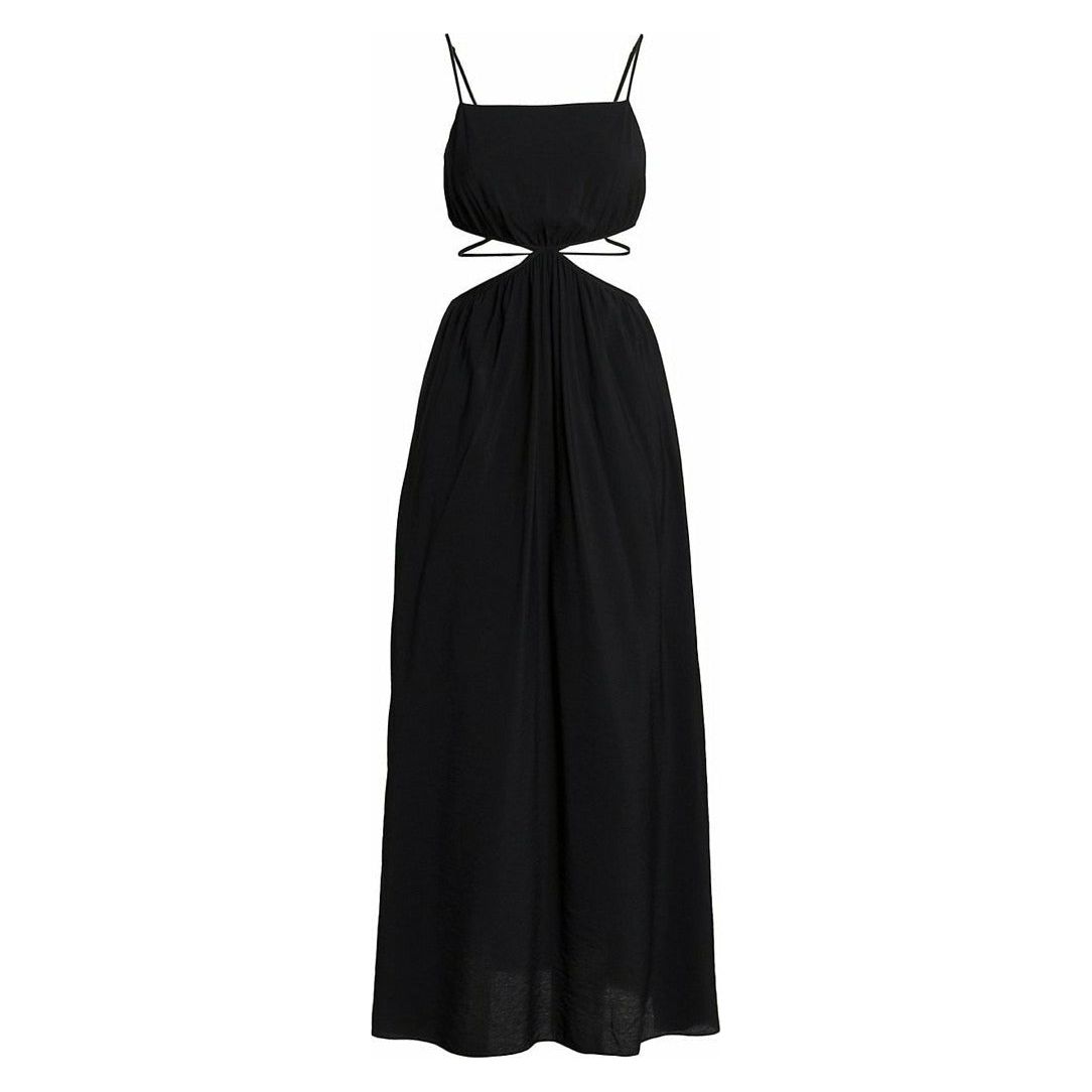 AMORA SOLID STRAPY DETAIL MAXY DRESS