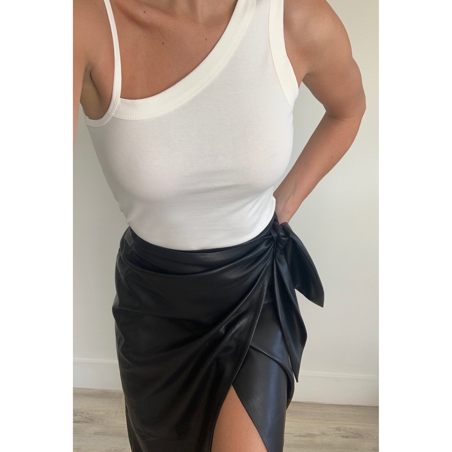 Amas Vegan Leather Sarong Skirt | Women’s Clothing Boutique