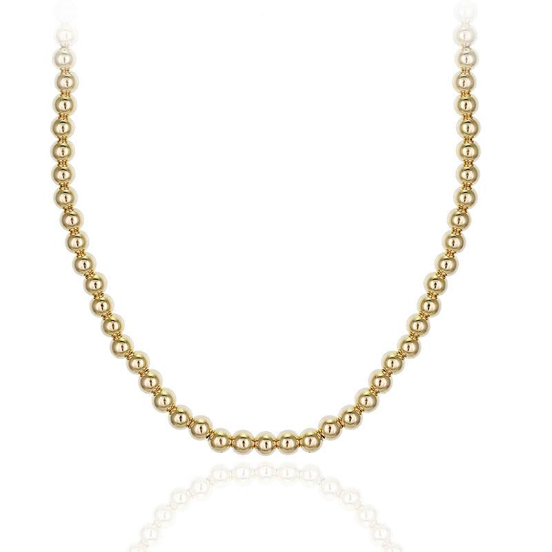 Gold ball necklace